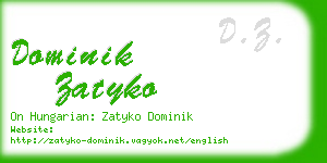 dominik zatyko business card